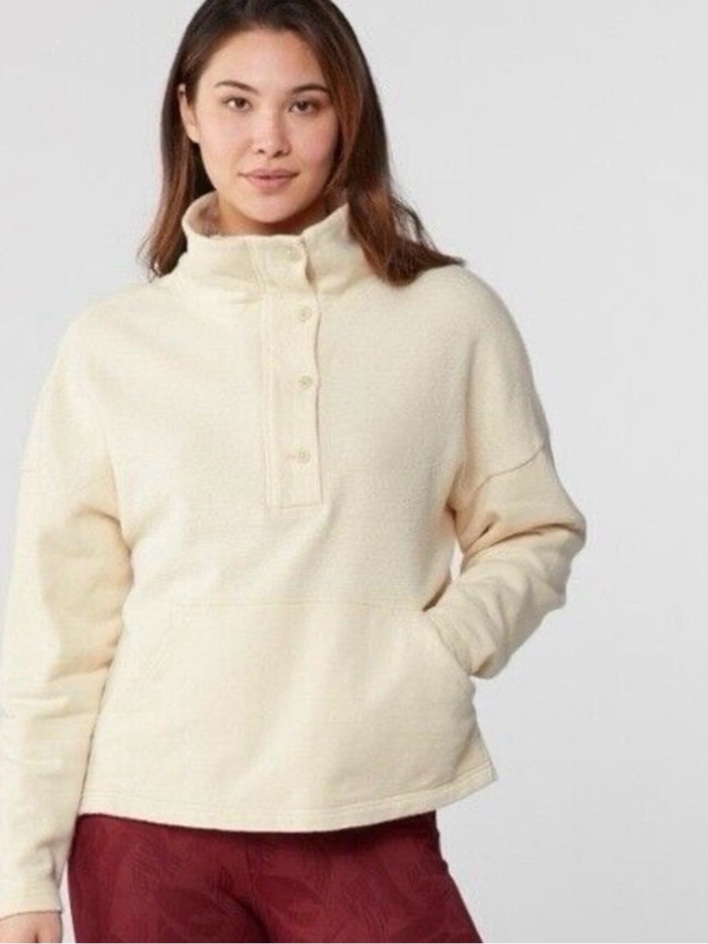 REI Co-op Wallace Lake Fleece Pullover Cream Size S